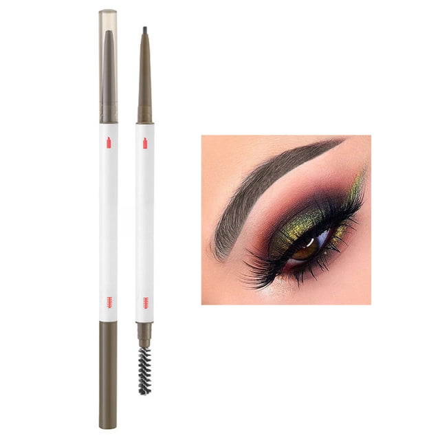 Ultra Fine Eyebrow Pencil Double Headed Slender Eyebrow Powder Fine Core Long Lasting Makeup Color Waterproof Sweatproof And Non Fading Makeup Pencil, Eyebrow White