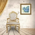 thumbnail image 3 of Anonymous 12x12 Gold Ornate Wood Framed with Double Matting Museum Art Print Titled - Spring Flowers in Blue, 3 of 4