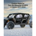 thumbnail image 2 of VEVOR Cab Enclosure Upper Doors, Compatible with Can-Am Maverick X3 MAX 4-Seater 2017-2024, Soft Upper Doors, Windproof Upgraded Zipper UTV Soft Side Window Kit, 2 of 9