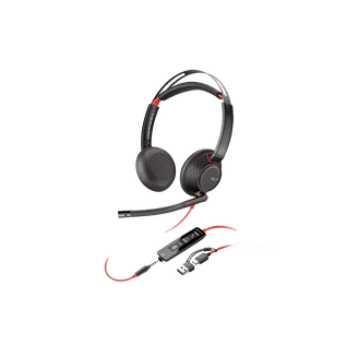 Casque Poly Blackwire C5220 USB-C Stéréo - Réduction Active Bruit - Certifié Microsoft Teams Zoom