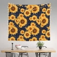 thumbnail image 2 of Xecao Navy Blue Plaid Sunflower patten Tapestry 60x51 Inches Wall Hanging Poster Tapestry for Living Room Bedroom Home Decor, 2 of 6