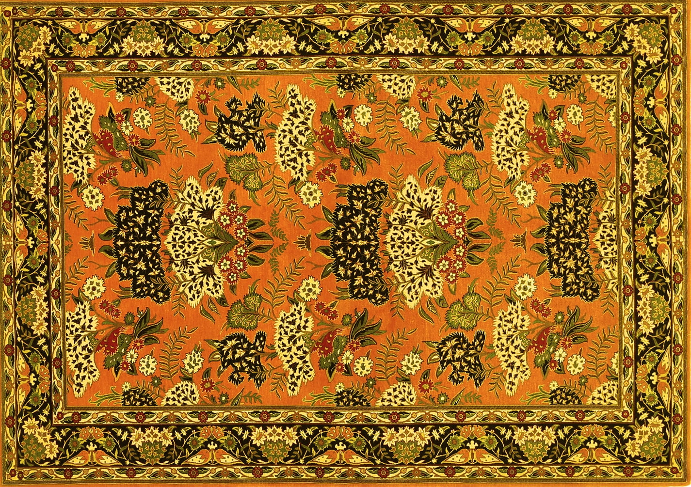 Ahgly Company Machine Washable Indoor Rectangle Persian Yellow ahgly-company-machine-washable-indoor-rectangle-persian-yellow