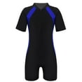 thumbnail image 5 of Jowowha Kids Boys Girls One Piece Rashguard Swimsuit UPF 50+ UV Sun Protection Bathing Suits Water Dark Navy XL, 5 of 8