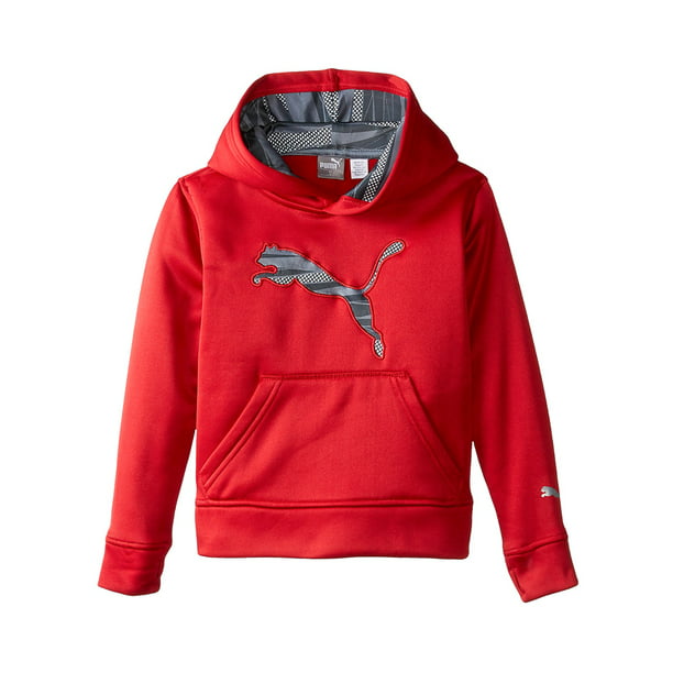 PUMA - Puma Kids Storm Force 1 Red Pullover Hoodie with Big Cat Logo ...