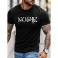 thumbnail image 3 of Men's T-Shirt NOPE Not Today Street Art Simple Short Sleeve Casual Tee Classic Crew Neck T-Shirt for Men, S, 3 of 6