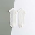 thumbnail image 1 of Women's Solid Color Light Mesh Breathable And Comfortable Spring And Summer Thin Short Socks, 1 of 3