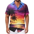 thumbnail image 4 of Cllios Men's Hawaiian Shirt Big and Tall Tropical Graphic Beach Tops Loose Fit Lapel Collared Short Sleeve T-shirts Oversized Button Down Bowling Shirts with Pocket S-5XL, 4 of 6
