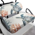 thumbnail image 2 of Psesaysky Universal Golf Cart Seat Covers Ezgo Sea Turtle Coral Print Dress UP Older Breathable Golf Cart Front Seat Cover Fit Like a Glove, Easy to Install, Washable, 2 of 8