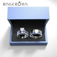 thumbnail image 5 of 3pc Couples Wedding Ring Sets His And Hers Women Sterling Silve Round Moissanite and men Wedding Bands Together With The Ring Box, 5 of 7