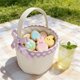 thumbnail image 5 of Bolsa de tela para cesta de Pascua – Bolsa de regalo de huevos de Pascua reutilizable y mona, cesta decorativa ligera para Navidad, 1 pack, 5 of 8