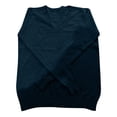 thumbnail image 4 of Womens V Neck Long Sleeve Sweater Fall Casual Classic Soft Loose Fit, Basic Pullover Jumper Dark Blue M, 4 of 6
