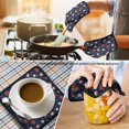thumbnail image 4 of Pioneer Flower Floral Print Pattern 2-Pack Oven Mitts Set, Heat Resistant Kitchen Gloves, 7.7" X 12", 4 of 6
