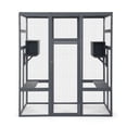 thumbnail image 5 of Spaco Large Multi-Tier Cat House, Fir Wood & Galvanized Net, Polycarbonate Panels, Spacious Interior, Perfect for Indoor & Outdoor Use, 5 of 15