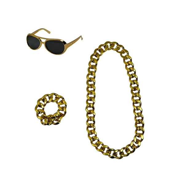 Adult's Hip Hop Gangster Rapper Costume Accessory Kit