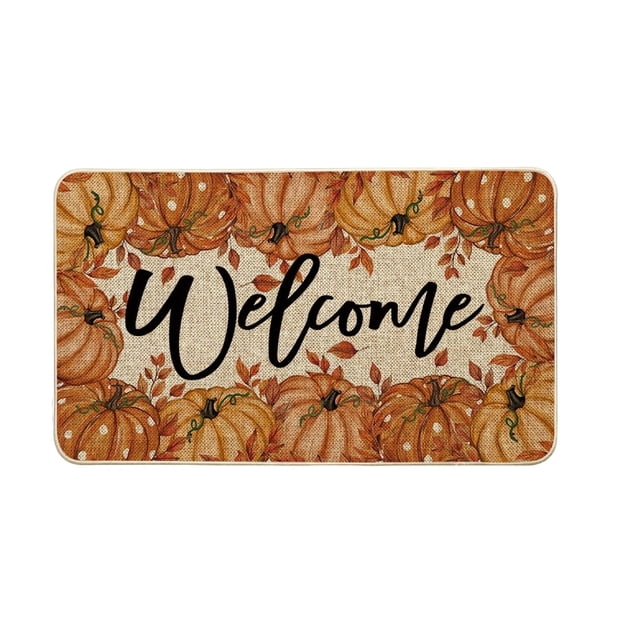 Absorbent Entrance Door Mat, Non-Slip Indoor Doormat, Durable Polyester Floor Mat, Machine Washable Entryway Rug for Front Door and Kitchen
