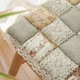 thumbnail image 4 of Namzi Patchwork Chair Cushion, 1 Pc 40x40cm Farmhouse Floral Seat Pad - No Slip Chair Pad with Ties, Lace Trim Cushion, Vintage Floral Chair Pad-Style A27, 4 of 4