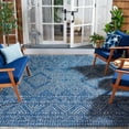 thumbnail image 2 of SAFAVIEH Courtyard Morven Geometric Indoor/Outdoor Area Rug, Navy/Grey, 8' x 11', 2 of 6