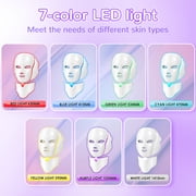 INSMART 7-Color LED Face Mask Light Therapy – Professional At-Home Skincare Device for Anti-Aging, Acne Relief & Skin Rejuvenation