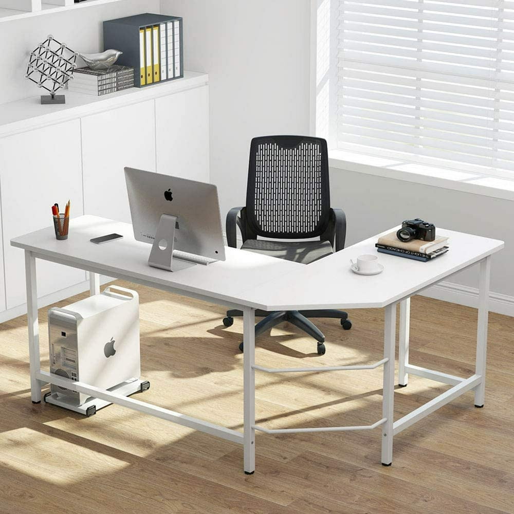 Tribesigns Modern LShape Desk, Corner Computer Desk with Large Working