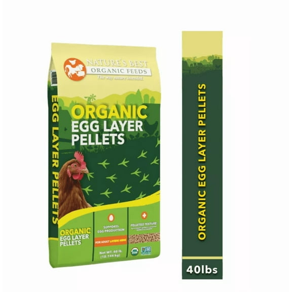 Nature's Best Organic Organic Pelleted Egg Layer Chicken Feed 40 lb