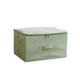 thumbnail image 1 of Caja de almacenamiento de ropa para el hogar, dormitorio, organizador de ropa interior de algodón y lino con tapa Simple, contenedor de Almacenamiento y organización del hogar Verde, 38*26*15 CM S Naiovety HA077426-03, 1 of 6