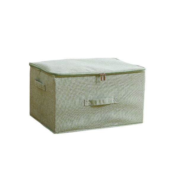Caja de almacenamiento de ropa para el hogar, dormitorio, organizador de ropa interior de algodón y lino con tapa Simple, contenedor de Almacenamiento y organización del hogar Verde, 38*26*15 CM S Naiovety HA077426-03