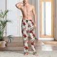 thumbnail image 2 of Rateoe Rose Flowers Pattern Men’s Ultra-Soft Comfy Pajama Lounge Pants Sleepwear,Comfortable Lounge Wear,lightweight Pajamas, Casual Home Wear-Small, 2 of 6