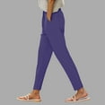 thumbnail image 2 of zaveiop Women's Casual Jogger Pants Sweatpants - Relaxed Fit Elastic Waist Drawstring Pocket French Terry Running Yoga Workout (Dark Purple, M), 2 of 9