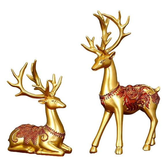 Nordic Reindeer Statue Sculpture Bookcase TV Stand Figurine Home