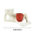thumbnail image 2 of YOHAVEN Funny Face Succulent Planter Lazy Man Flower Pot Unique Desktop Vase Ornaments Home Office Small Plant Container Decorations for Living Room Garden Gift, 2 of 5