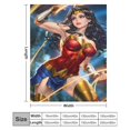 thumbnail image 3 of Manta de franela cálida y acogedora de Wonder Woman para sala de estar, dormitorio, cama, sofá, camping, viajes, mantas de vellón para todas las estaciones, regalos para niños, niñas, niños y, 3 of 8