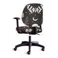 thumbnail image 4 of CHAQLIN Skull Mushroom Floral Print 2 Pcs Office Chair Slipcover for Armchair Stretch Stretchable Computer Chair Protector Polyester Fabric Office Computer Chair Covers, 4 of 8