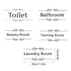 thumbnail image 2 of Cateissary Signo rápido letras en inglés personalidad fácil de pegar señal pequeña pegatina portátil reemplazo Universal para baño Decoración del hogar Tipo-04, 2 of 6