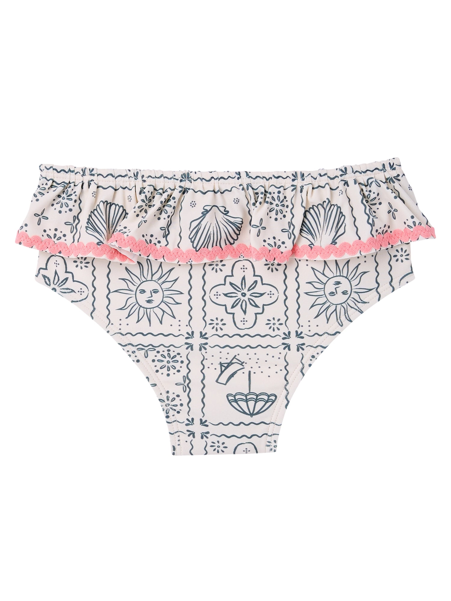 Modern Moments by Gerber Toddler Girl Two- Piece Swimsuit with Ric- Rac, Sizes 12M-5T