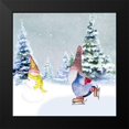 thumbnail image 2 of Gaynor, Janice 15x15 Black Modern Framed Museum Art Print Titled - Gnomes Ice Skating I, 2 of 5