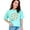 Chalky Mint, variant on Smile Always with 90s Retro Flower with Smile Art, Butter Comfort Colors T-Shirt, Medium