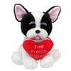 Way To Celebrate Valentine's Day Plush, Dog with Heart, Black and White