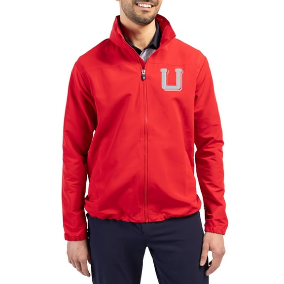 Men's Cutter & Buck Red Utah Utes Charter Eco Recycled Full-Zip Jacket