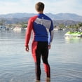 thumbnail image 4 of Hyper Blue/Red Wetsuit | 2 Piece Set | John & Jacket | PWC Ride & Race (Small (Photography Sample)), 4 of 9
