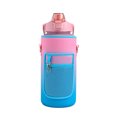 thumbnail image 2 of Botella de agua de viaje con correa de transporte de taza linda de 2L para viajes de camping (rosa azul), 2 of 8