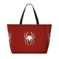 thumbnail image 2 of PAYOHTO Red Spider Skin Pattern Superhero Large Beach Tote Bags for Womens Mens Sandproof Swim Pool Bag with Zipper for Travel Vacation, 2 of 7