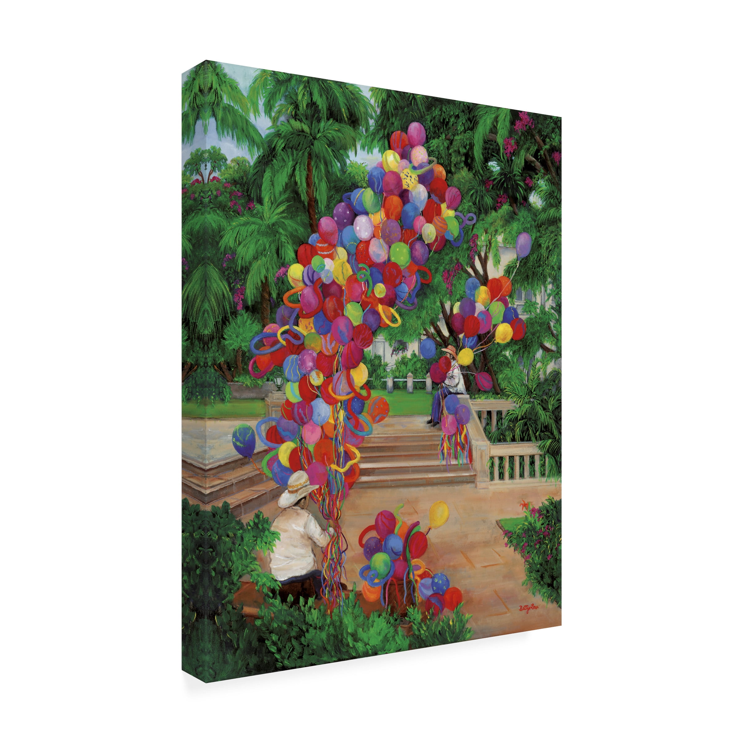 Betty Lou 'Balloon Men' Canvas Art