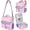 Pink&purple, variant on Jaffzora 3 ring 3 inch Zipper Binder Bag,700 Sheets Capacity with Detachable Shoulder & Backpack Straps,Portable Document Organizer,Pink Purple