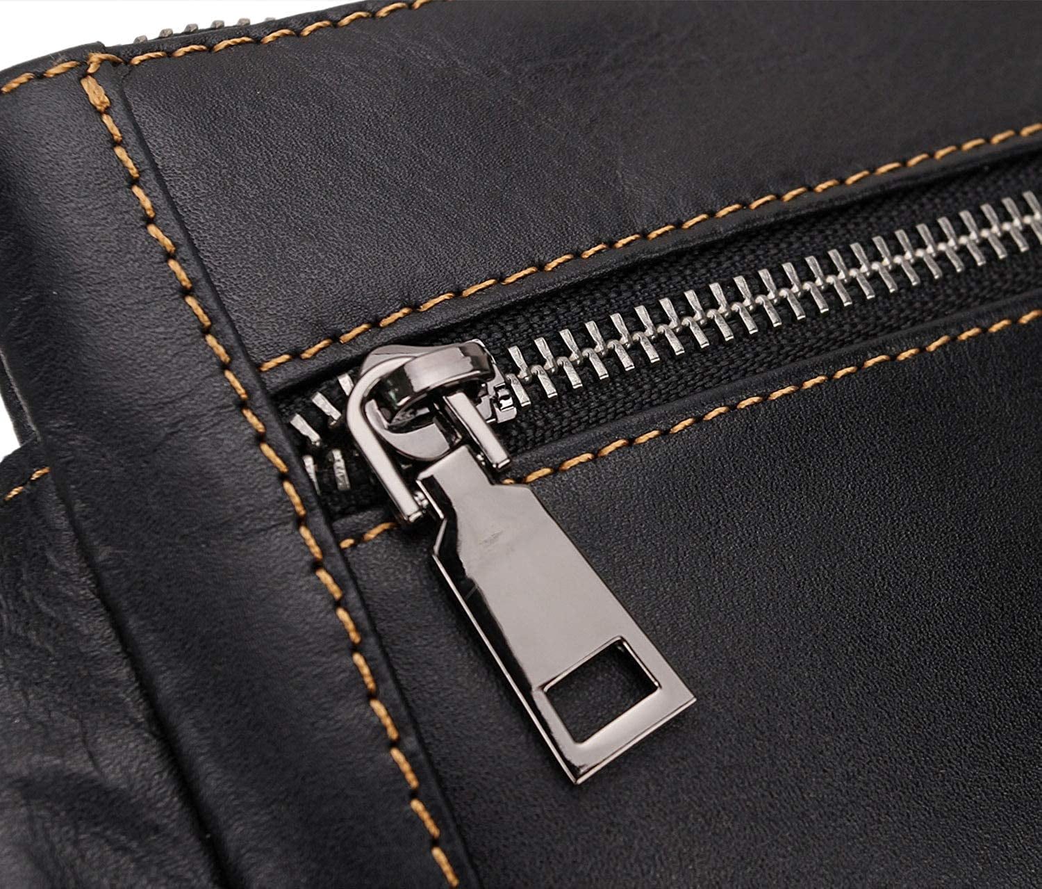Loyofun Unisex Brown Genuine Leather Waist Bag Messenger Fanny Pack Bum Bag For Men Women Travel Sports Running Hiking