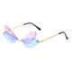 thumbnail image 4 of de sol sin montura de para mujer, de sin marco , de protección 400 Morado + Azul Soledad Gafas de sol Dragonfly sin montura, 4 of 7