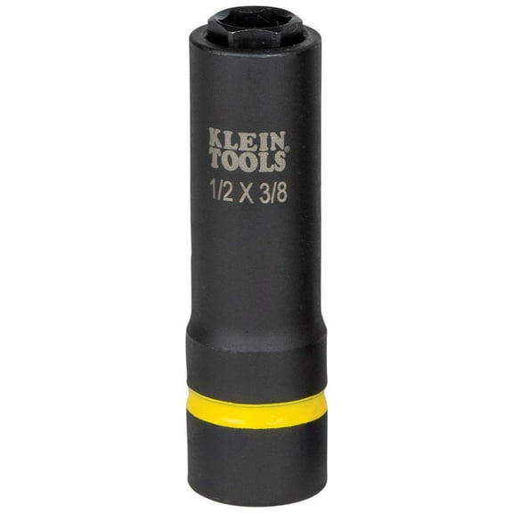 Klein Tools 66061 1/2 in. and 3/8 in. 2-in-1 6-Point Impact Socket