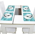 thumbnail image 4 of Ryvnso Placemats Set of 4 Turquoise Marble Dining Mats Heat-Resistant Non-Slip Washable Table Mat, 4 of 8
