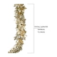 thumbnail image 2 of Serene Spaces Living Glitter Light Gold Maple Leaf Garland, Faux Fall Garland for Thanksgiving, Christmas, Fall, 74" Long, 2 of 6