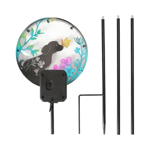 Luz de estaca de jardín Zulema LED decorativo Perro imagen de Animal de dibujos animados