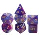 thumbnail image 1 of 7x dados poliédricos acrílicos juego juego de dados para barra de Estrella Púrpura Zulema dados poliédricos, 1 of 8